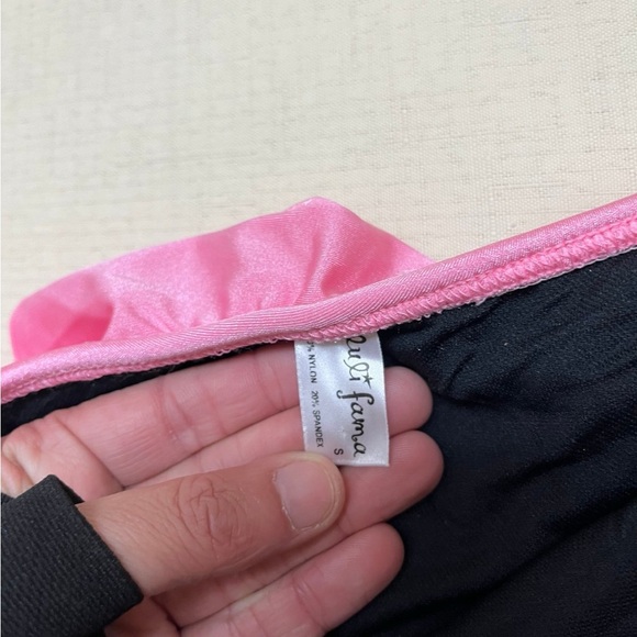 Luli Fama S pink/black ruffle bikini bottom - Picture 4 of 8